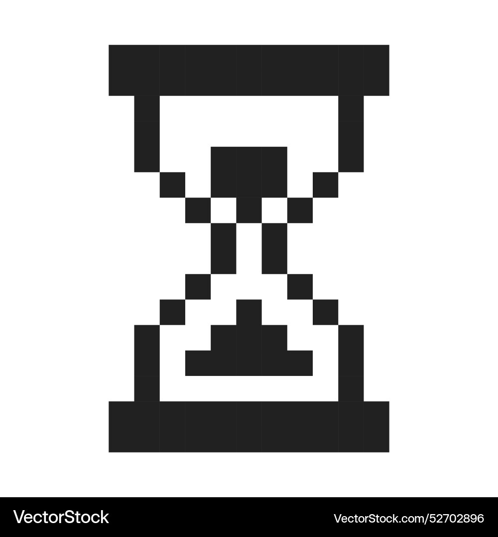 Pixel sandglass y2k retro 8 bit loading game Pixel sandglass y2k retro 8 bit loading game vector image