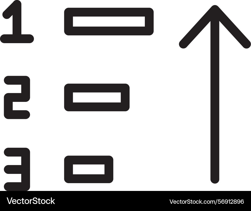 Priority linear style icon design Vector Image