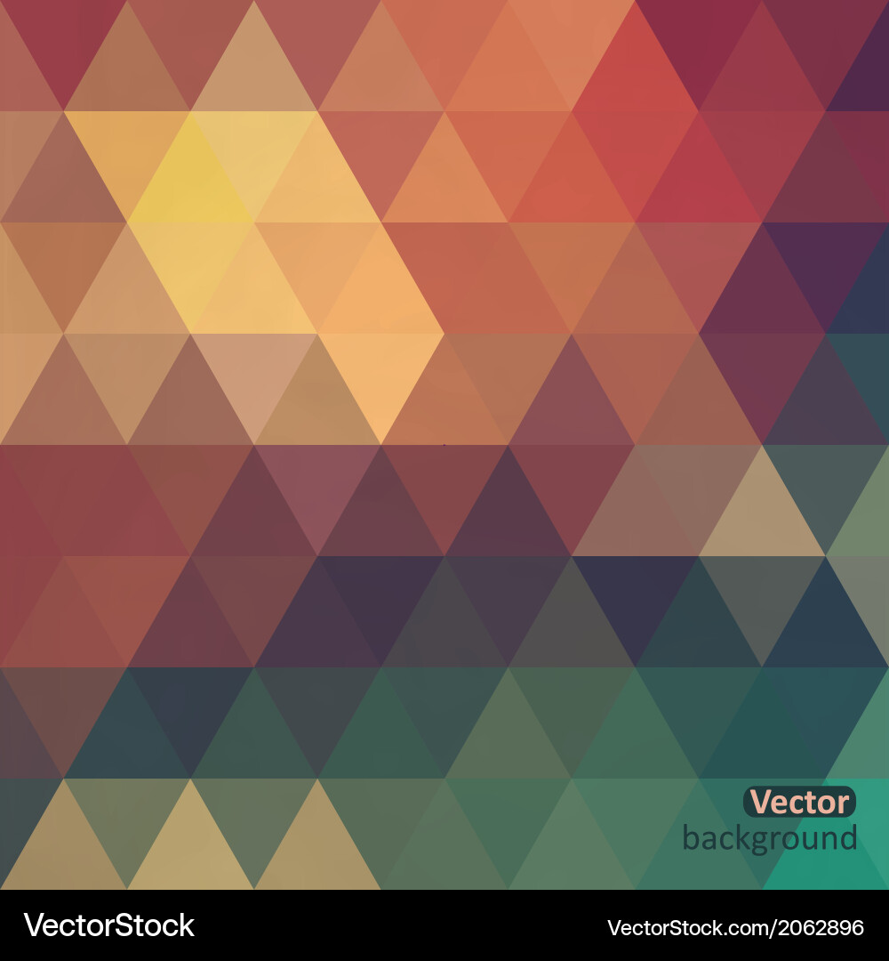Retro pattern of geometric shapes colorful mosaic vector image