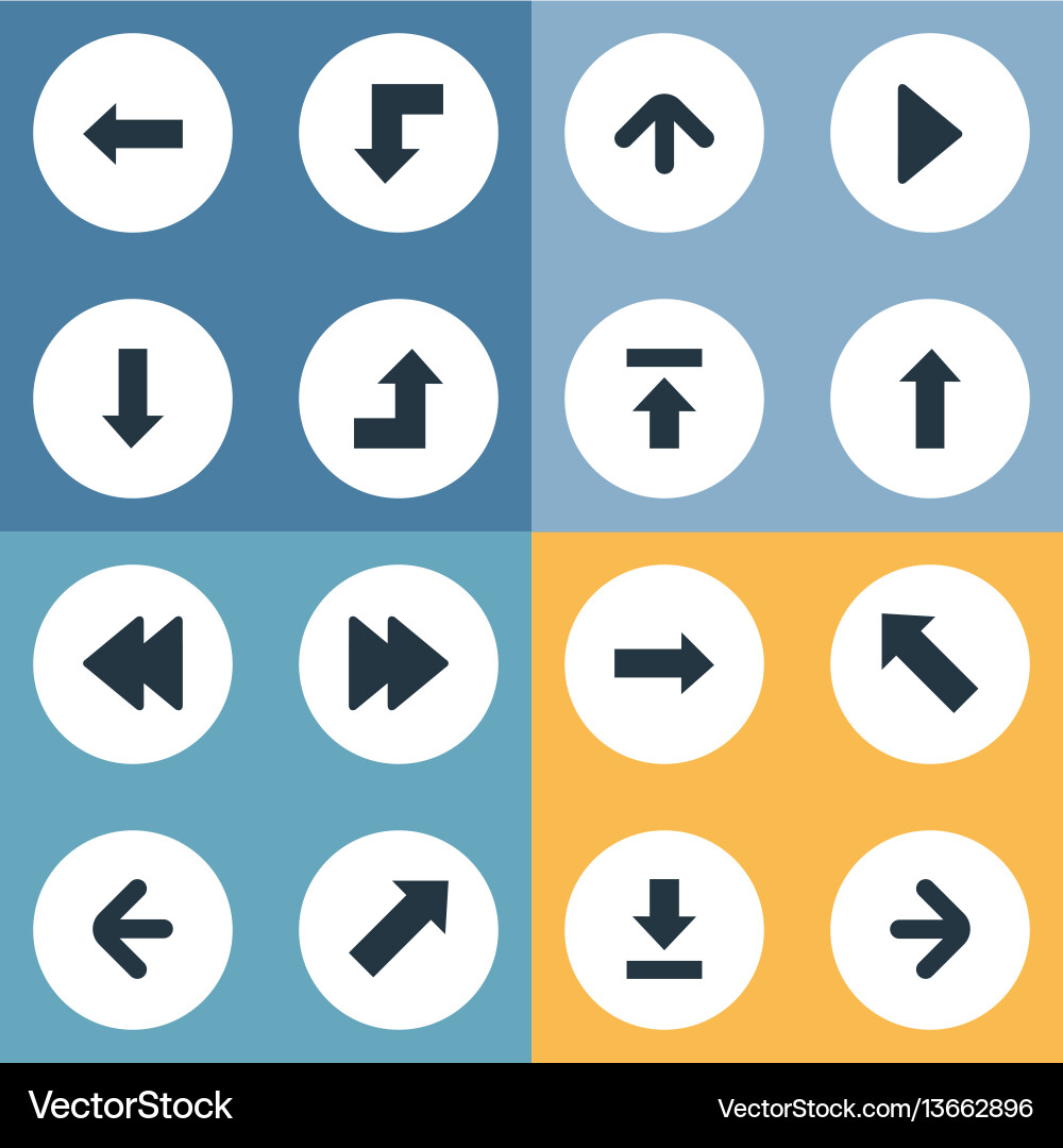 Set einfacher Zeigersymbole Set einfacher Zeigersymbole vektorbild