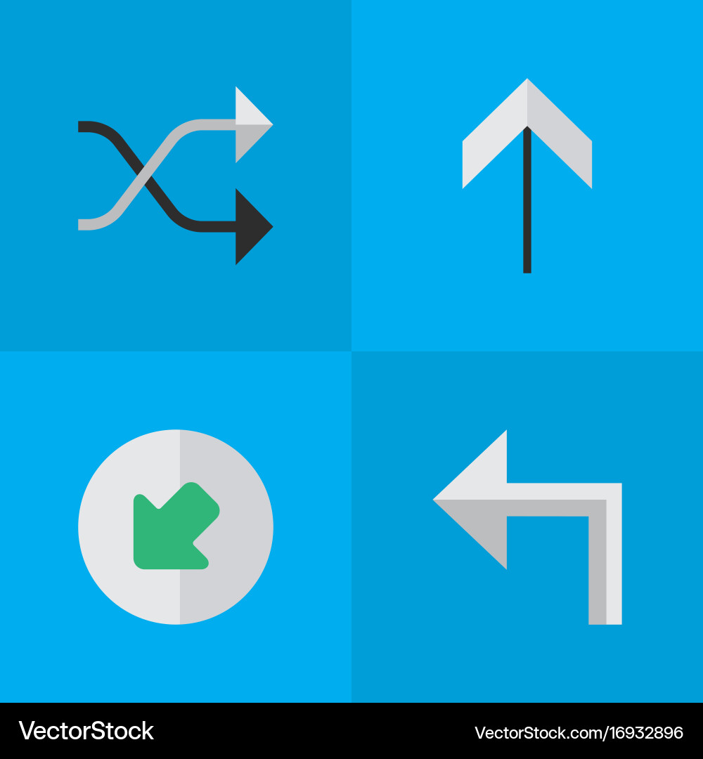 Set of simple indicator icons vector image