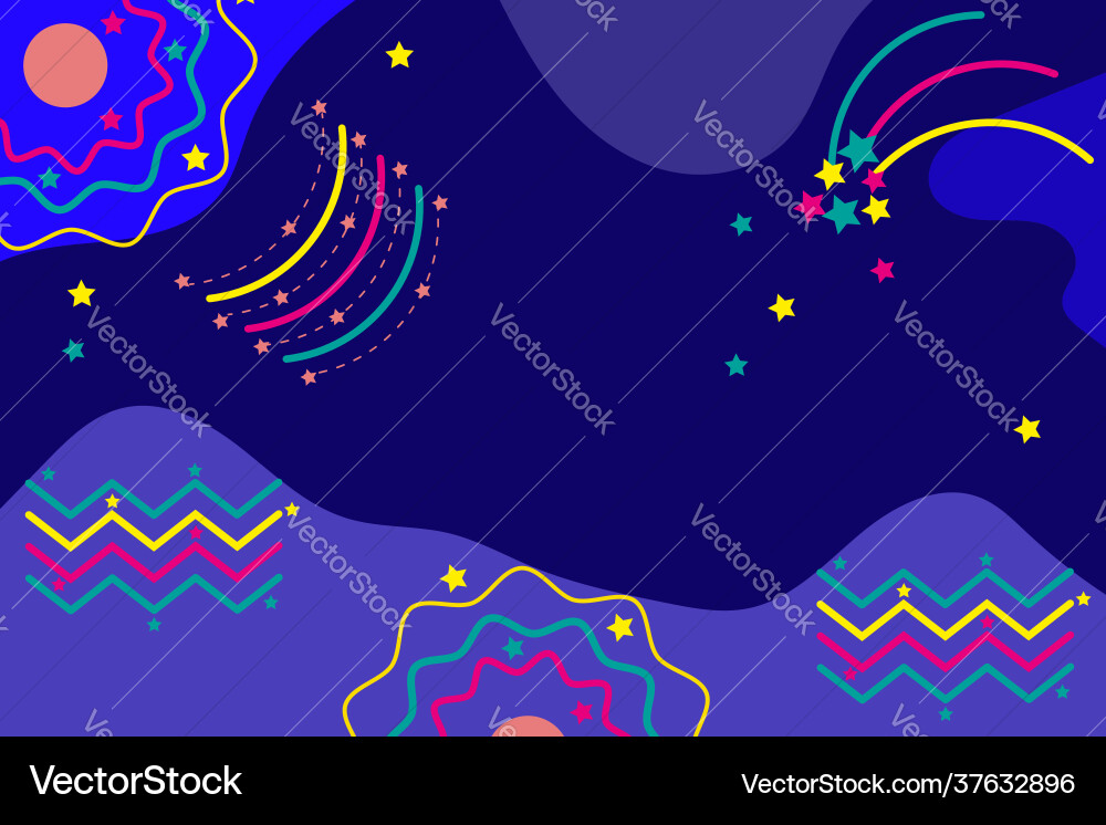 Set pattern celestial and optical phenomena Vector Image