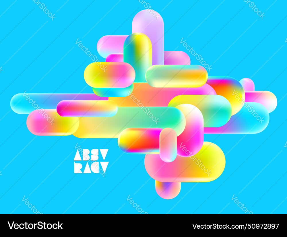 Abstract background of colorful round shapes vector image
