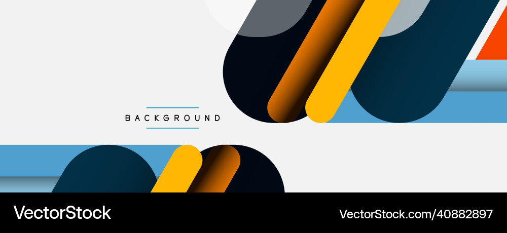 Abstract background round shapes lines Vector Image