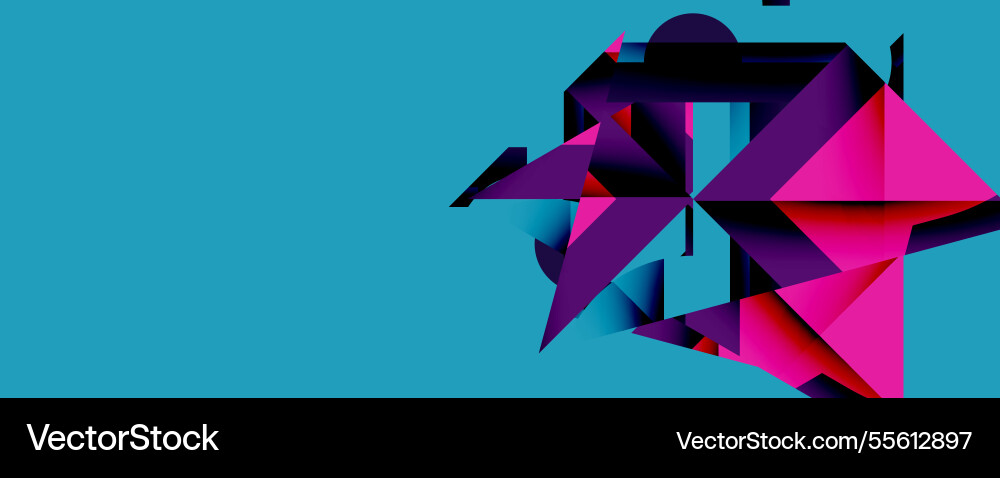 Abstract geometric composition with interlocking Abstract geometric composition with interlocking Vector Image