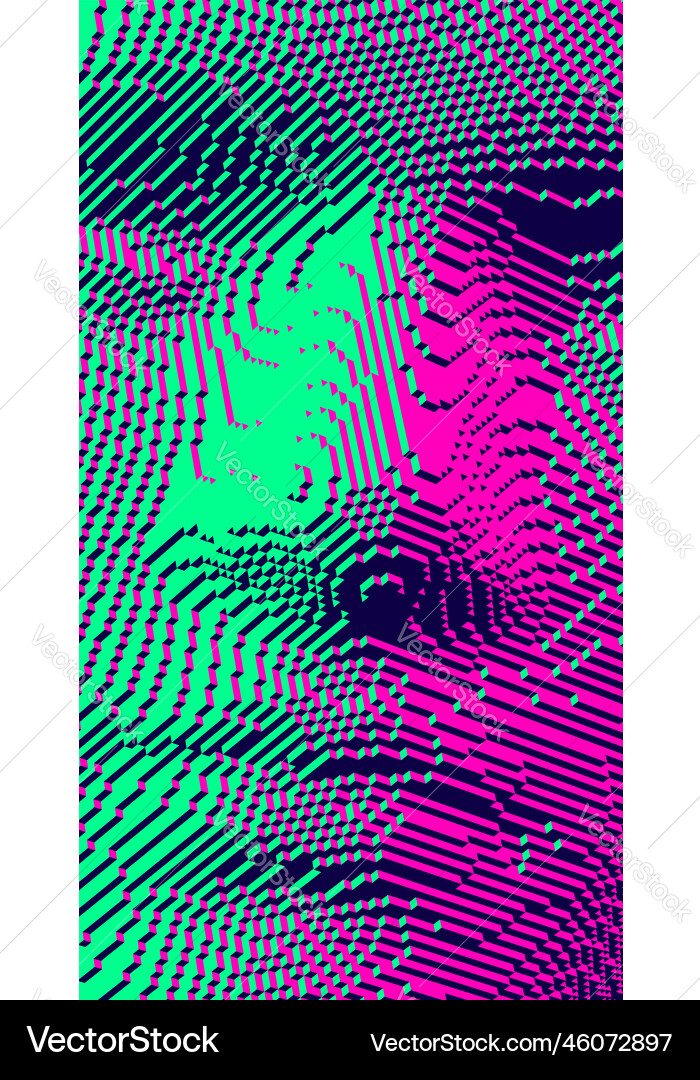 An mans face created from small cubes anonymous An mans face created from small cubes anonymous vector image