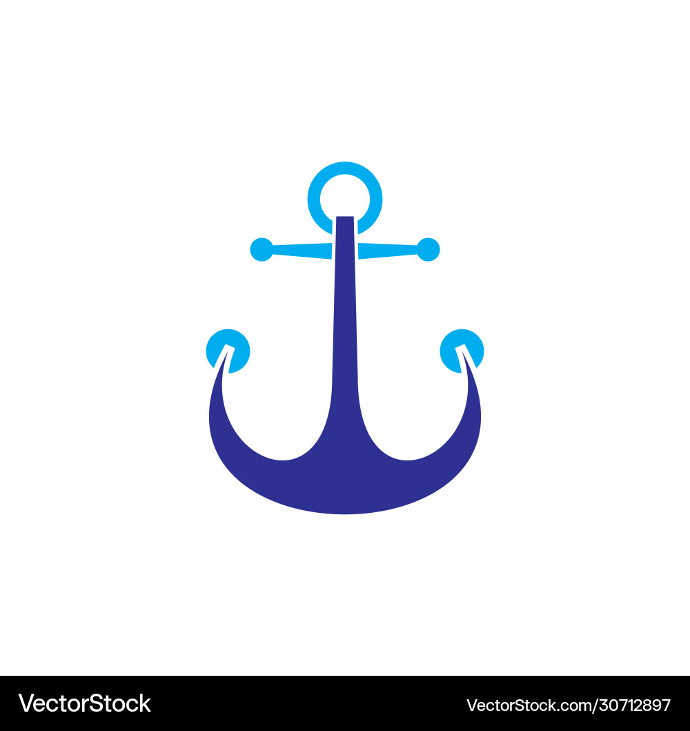 Anchor icon on background for graphic and web Vector Image
