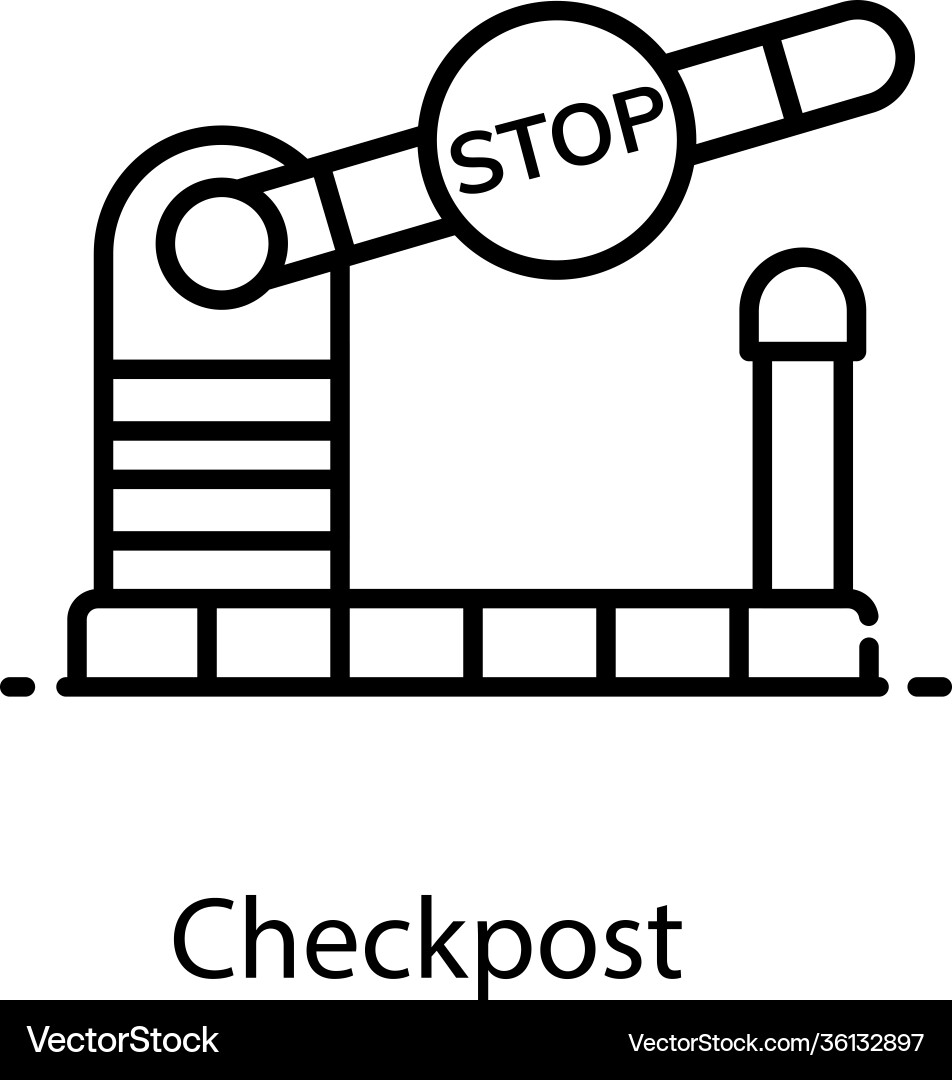 Checkpost Royalty Free Vector Image - VectorStock