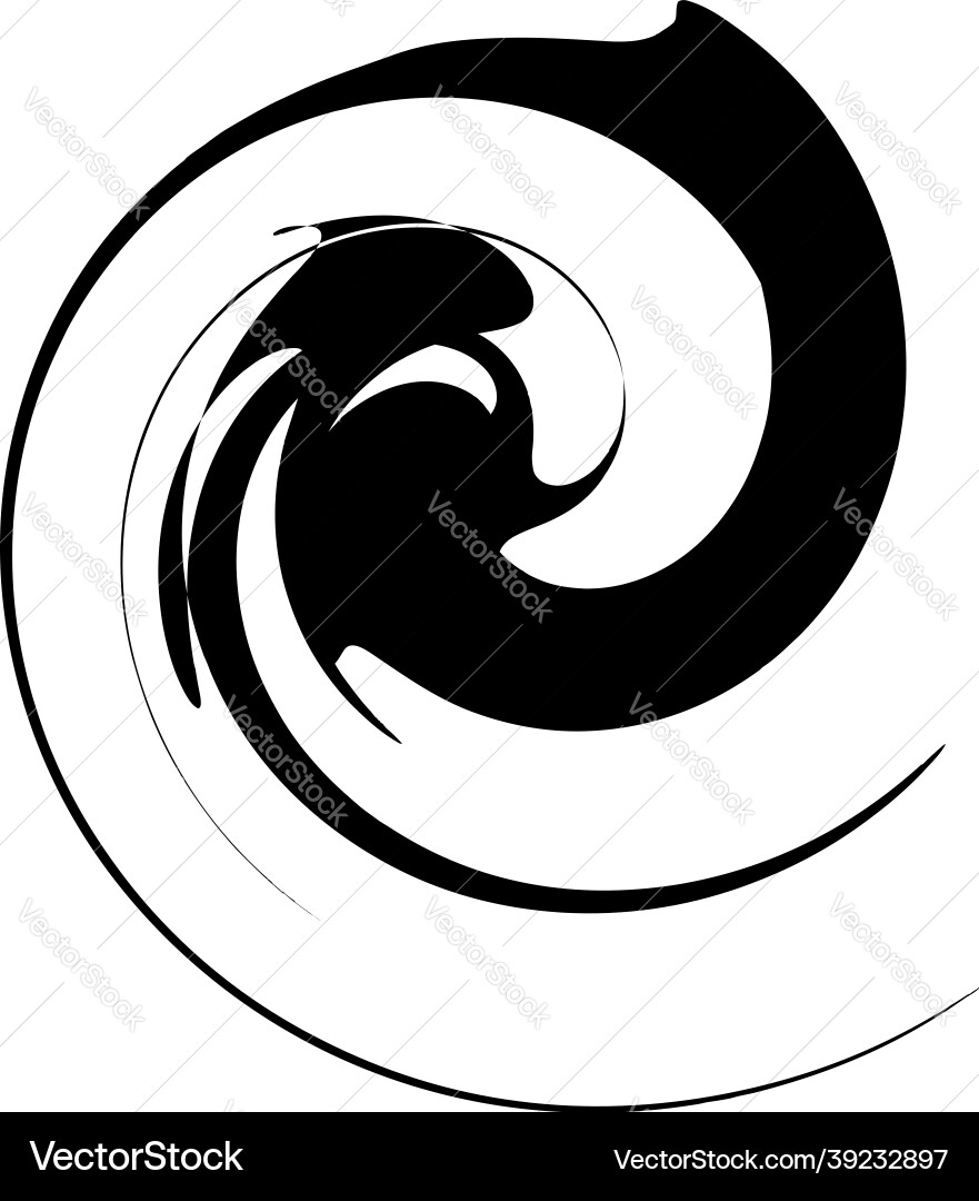 Curl spiral swirl volute helix circular twirl Vector Image