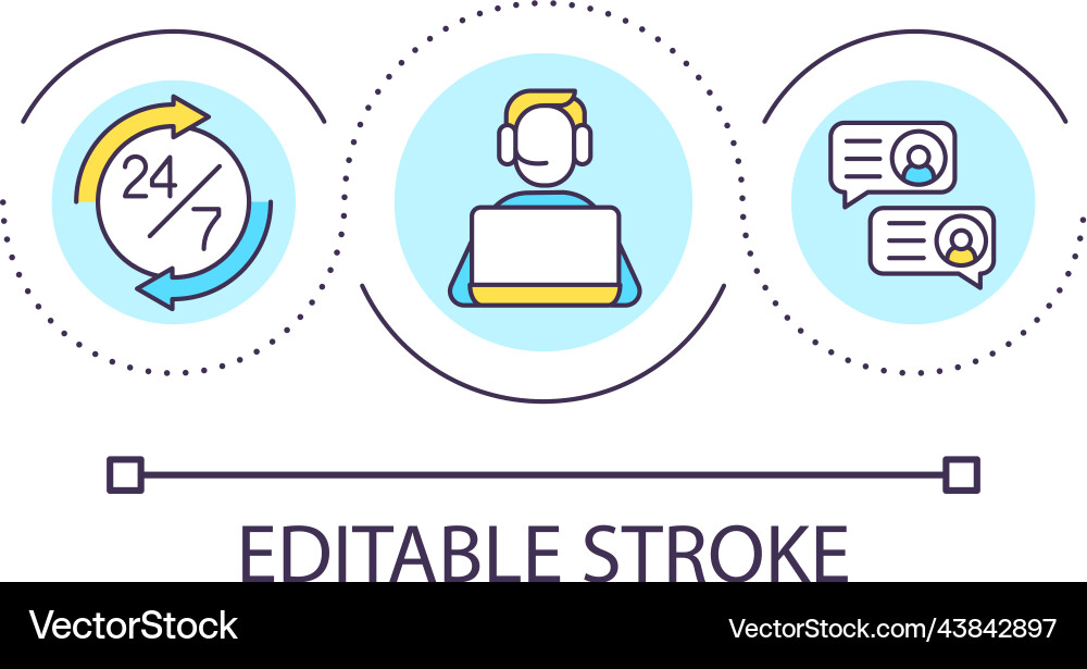Customer support service loop concept icon Customer support service loop concept icon Vector Image
