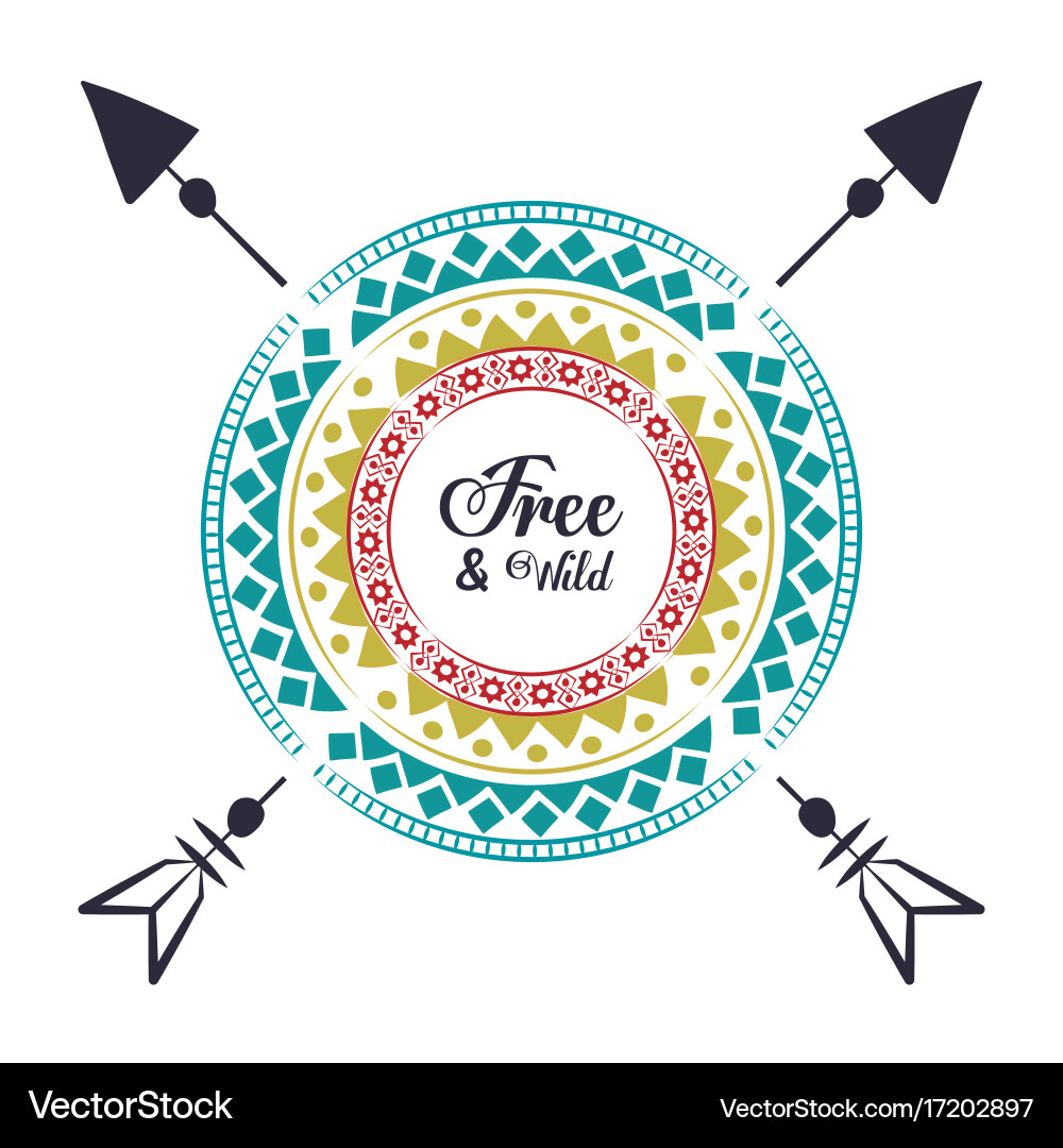 Decorative boho pattern background Vector Image