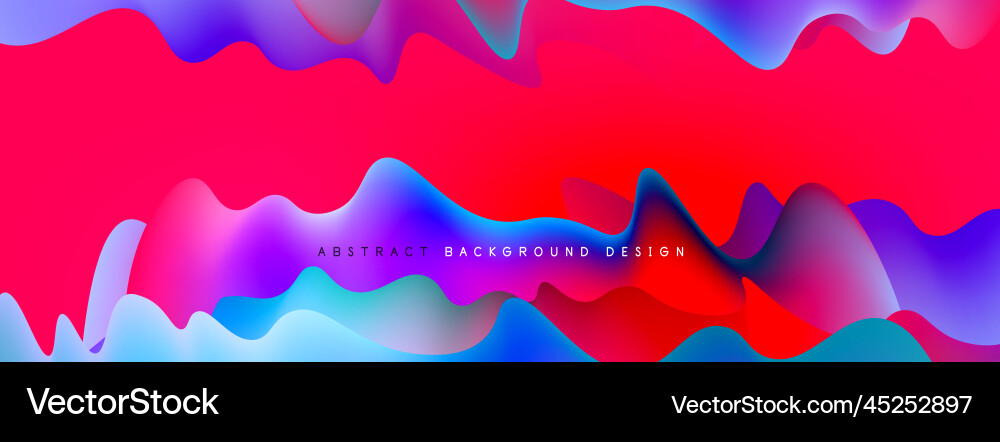 Dynamic liquid waves abstract background Vector Image