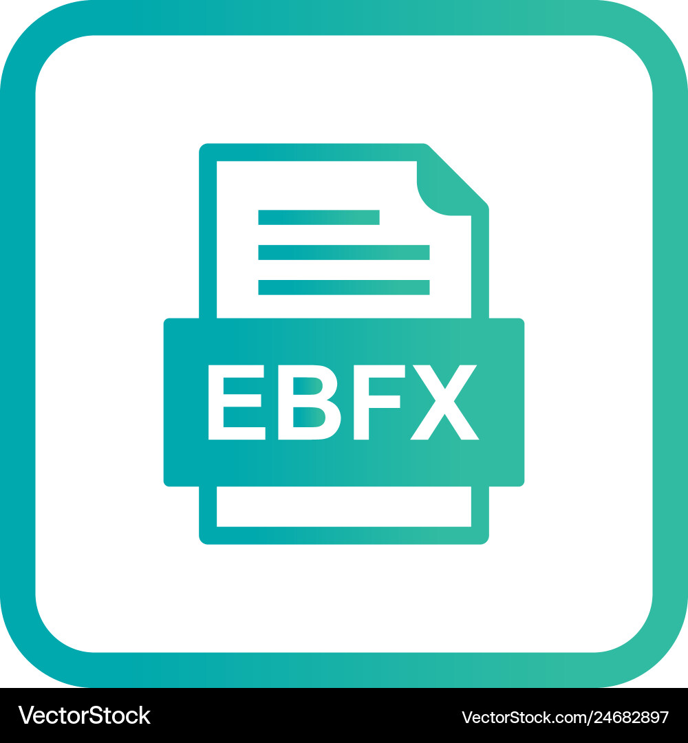 Ebfx file document icon Vector Image