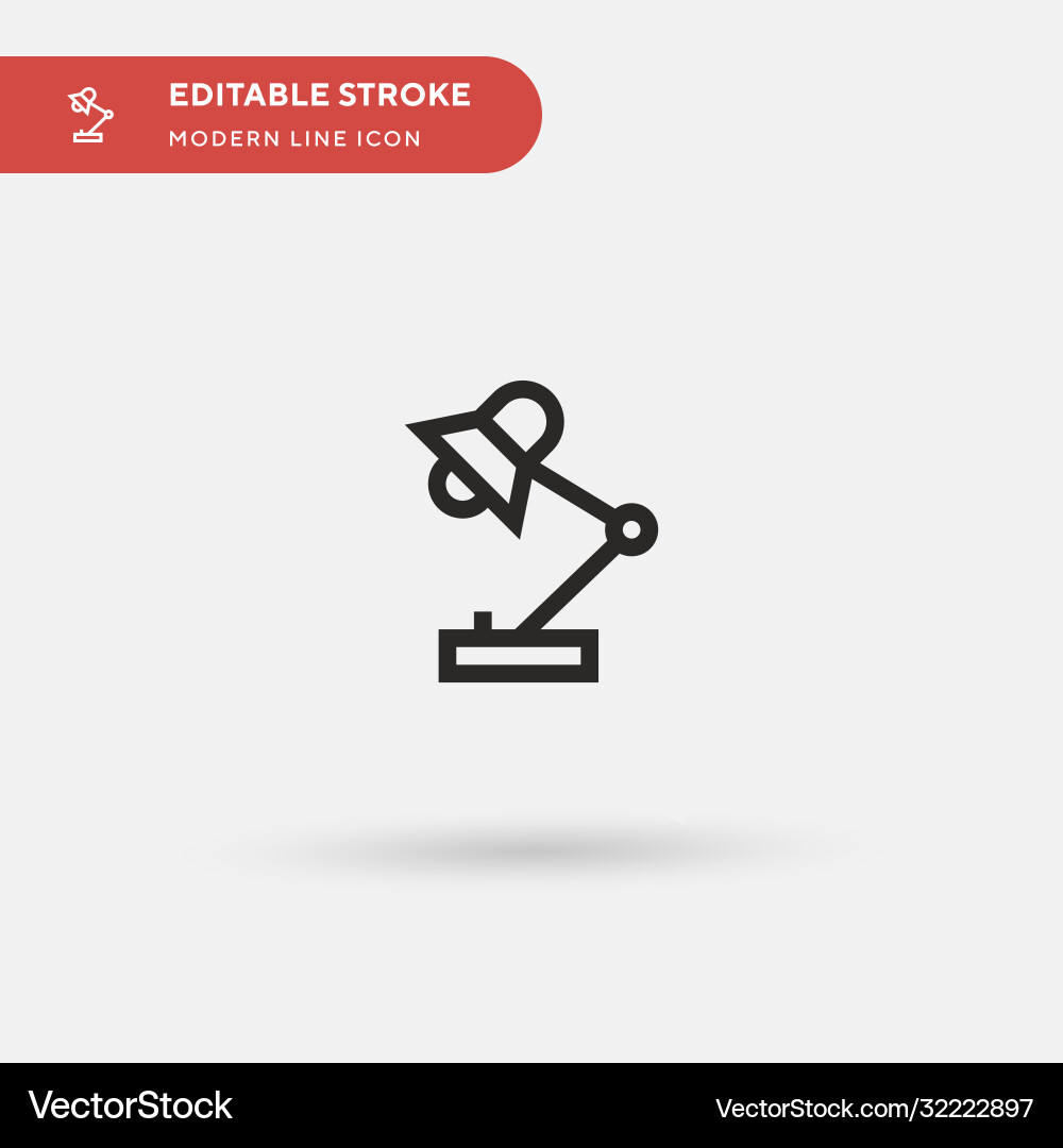 Lamp simple icon symbol vector image
