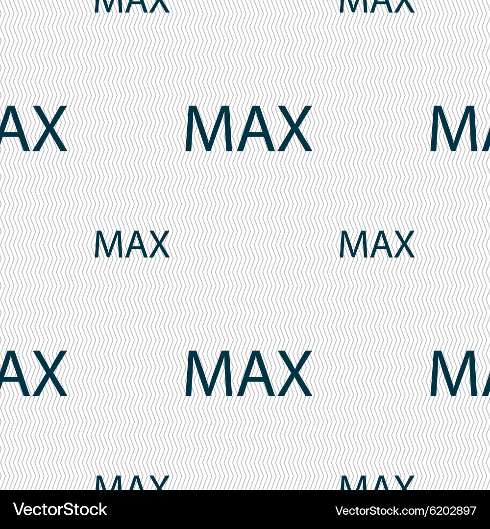 Maximum sign icon seamless pattern with geometric vector image