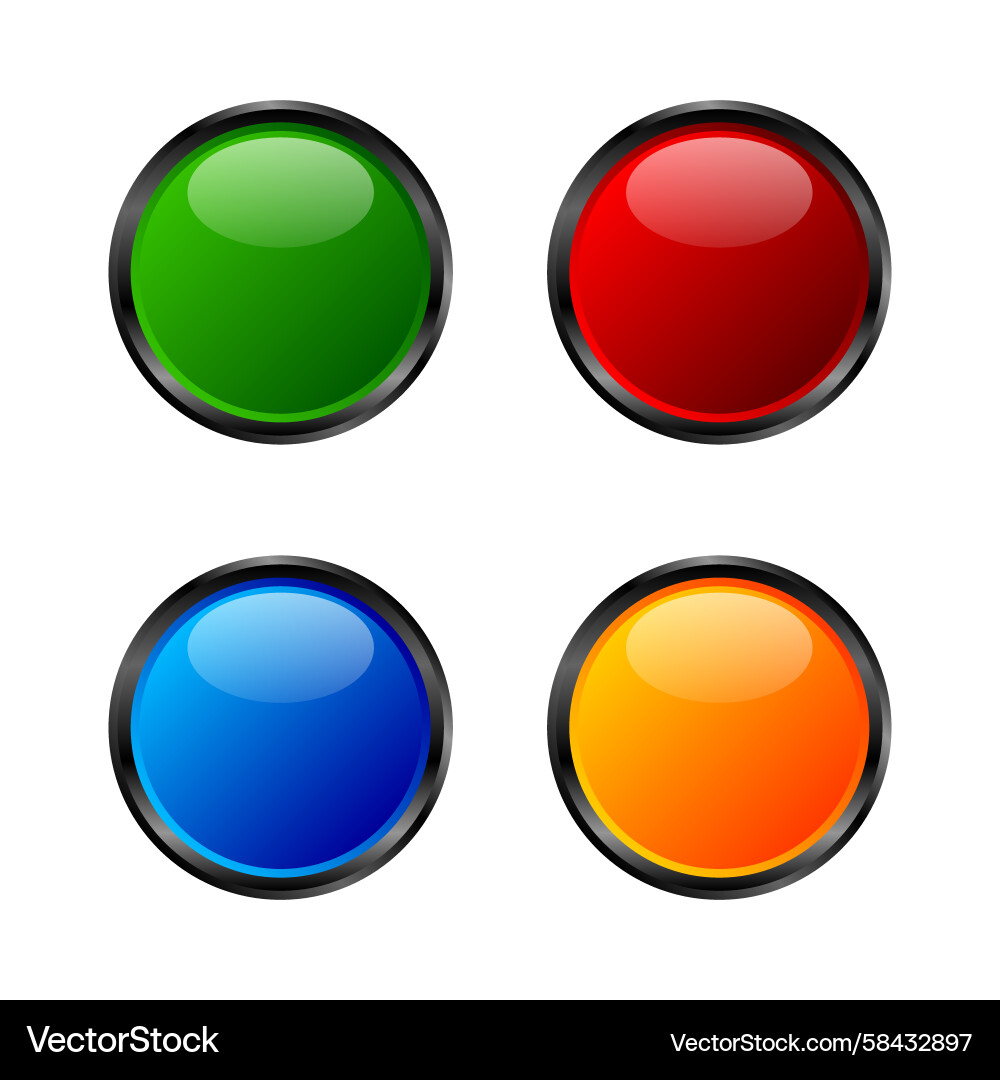 Modern Button Website Template Vector Image