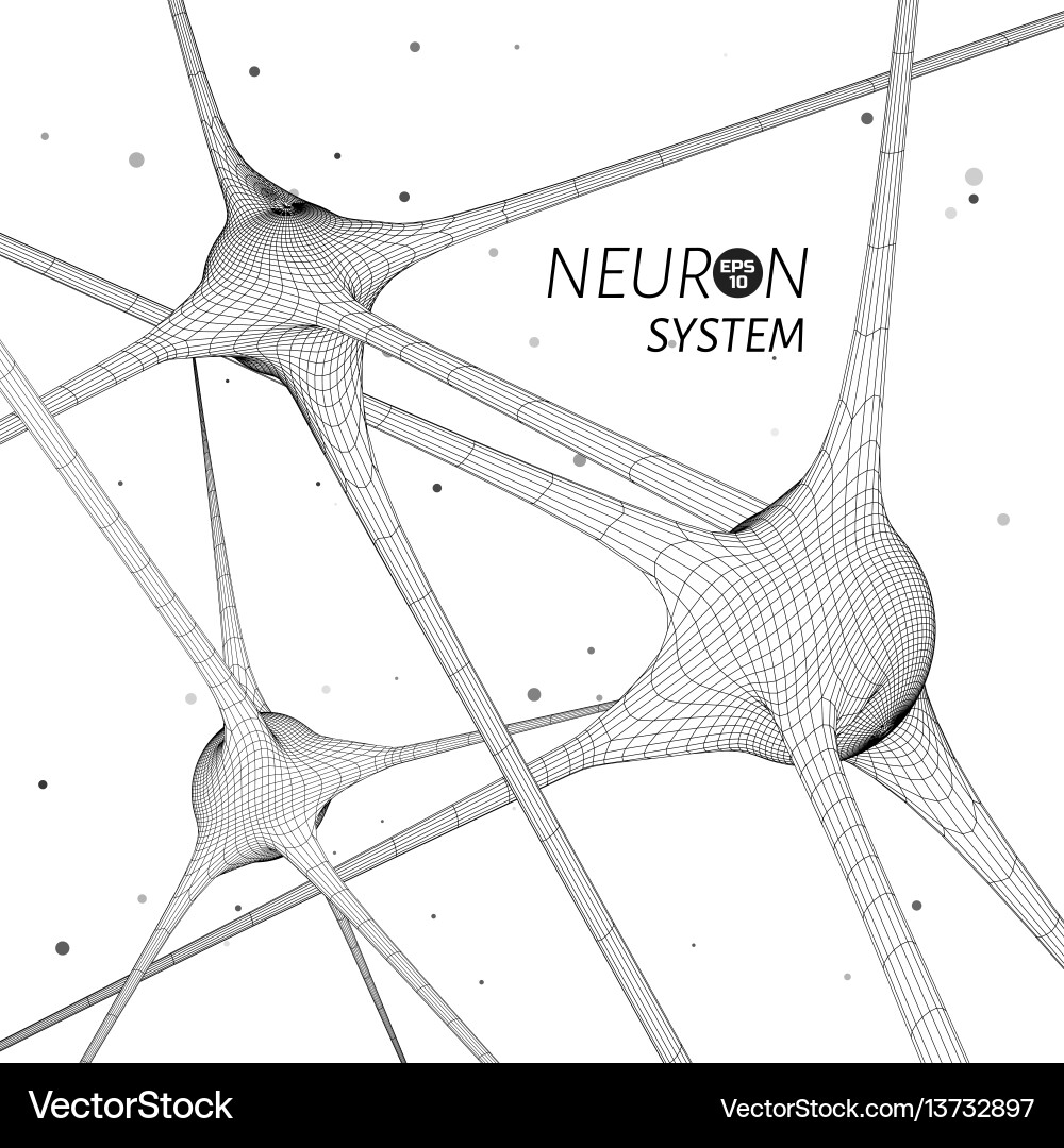 Neuron System Model vector image
