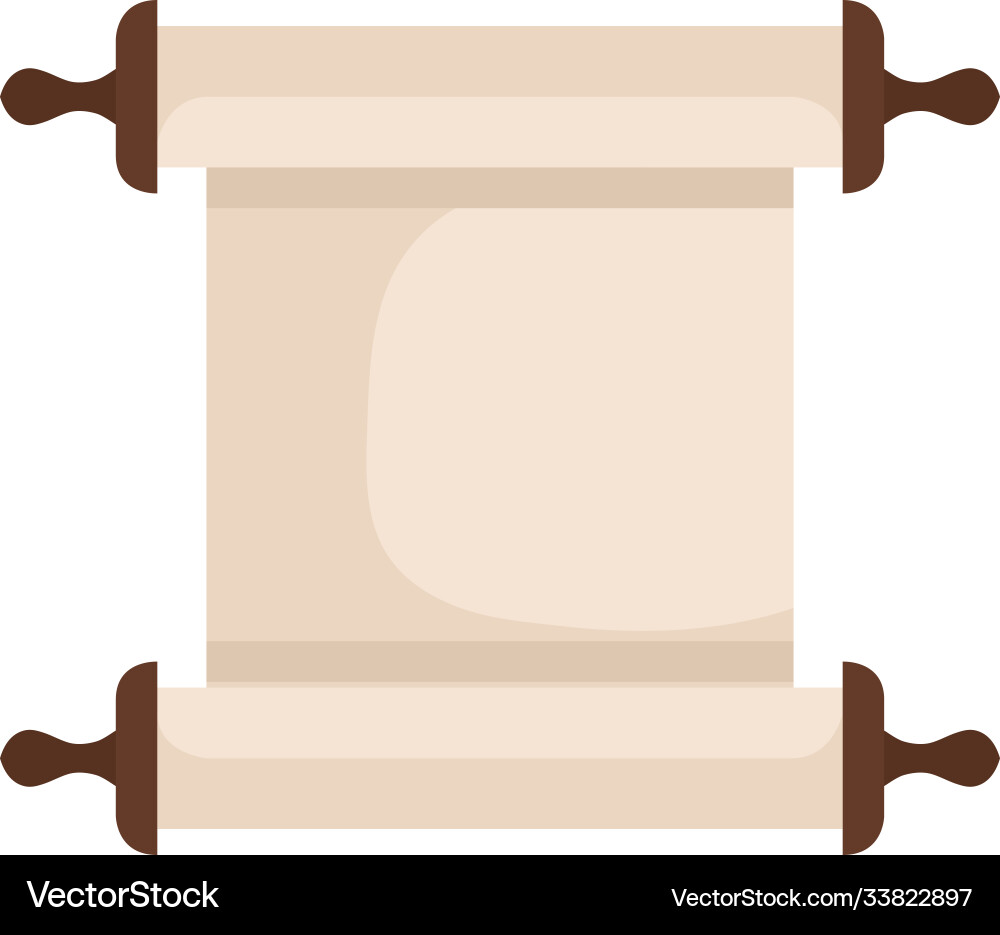 Papyrus scroll icon on white background Vector Image