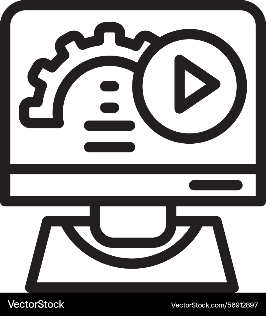 Process linear style icon design vector image