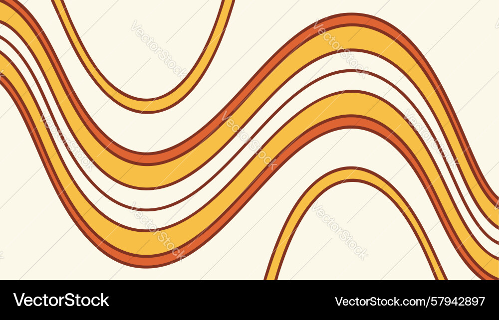 Retro Wavy Lines Pattern Vector Image