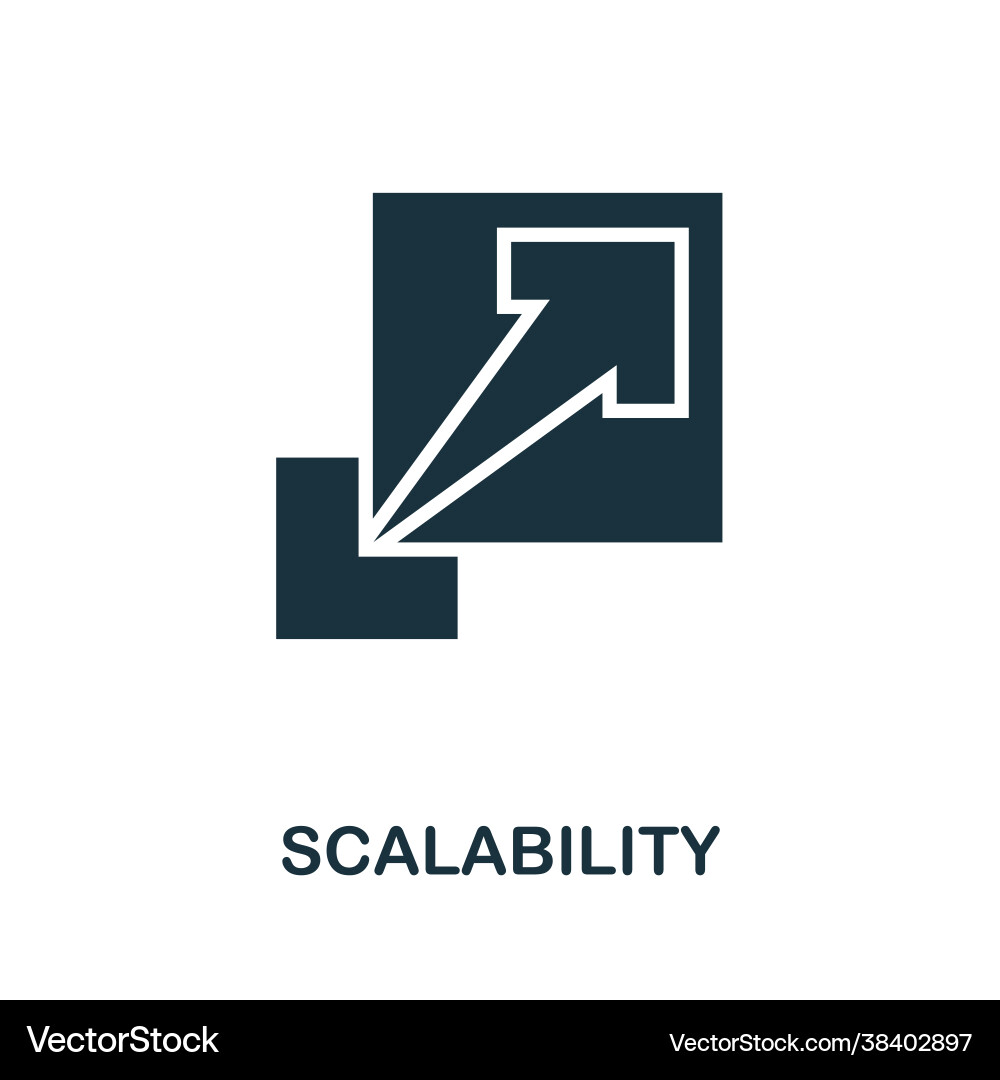 Scalability icon simple creative element filled Vector Image