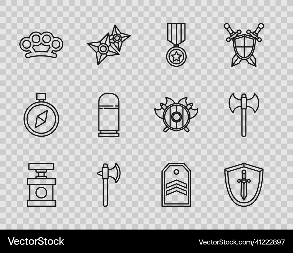 Set line handle detonator for dynamite medieval Vector Image