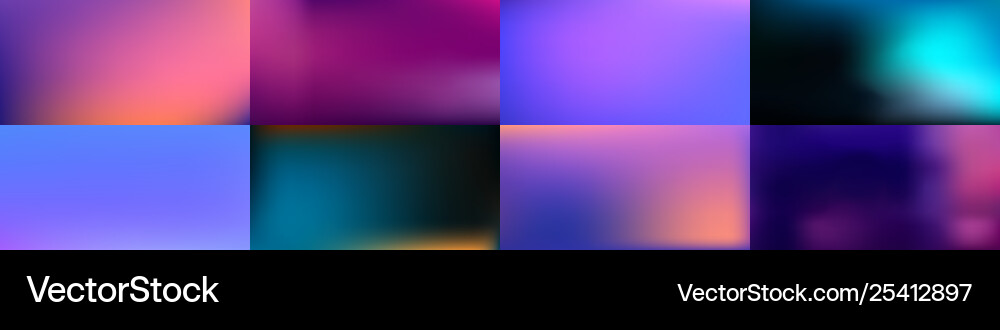 Set smooth abstract colorful mesh backgrounds Set smooth abstract colorful mesh backgrounds vector image