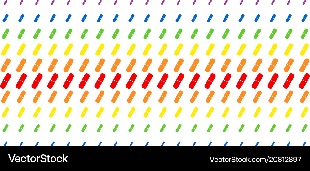 Spectral Pill Halftone Pattern Vector Image