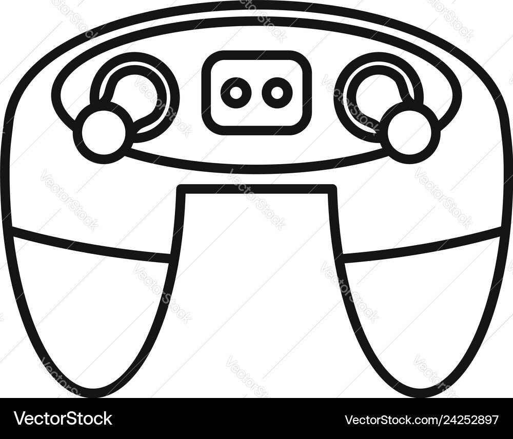 Video game controller icon outline style Video game controller icon outline style vector image