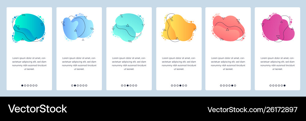 Website and mobile app onboarding screens vector image