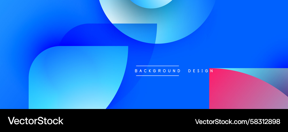 Abstract blue design features overlapping shapes Vector Image