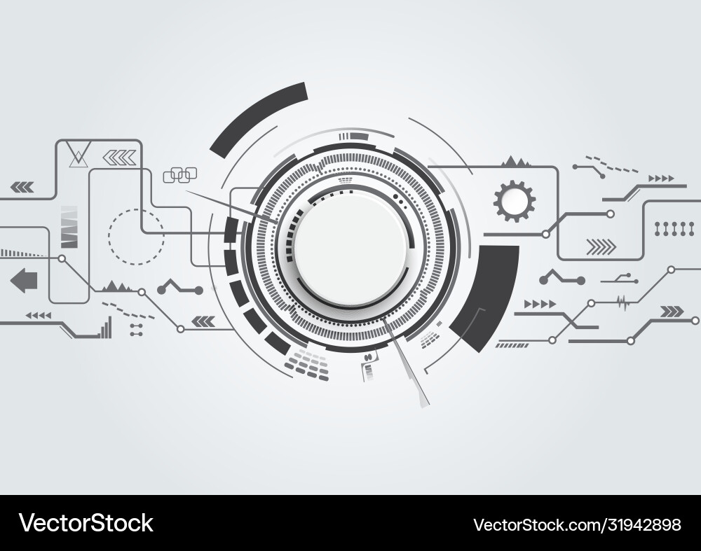 Abstract technological background with various Abstract technological background with various Vector Image