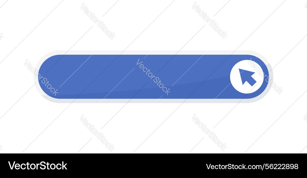 Click here empty banner icon in flat style Vector Image