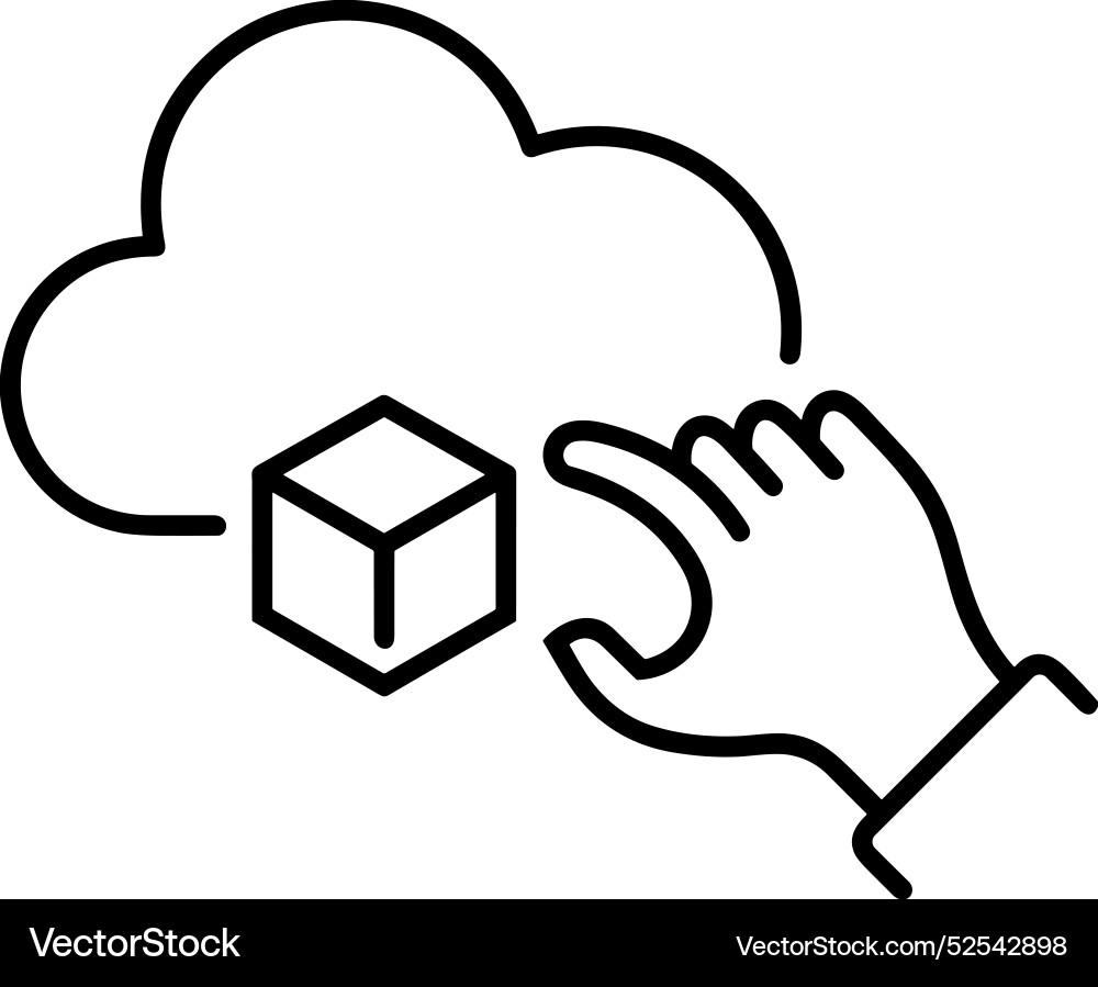 Cloud storage icon symbol image of the hosting Vector Image