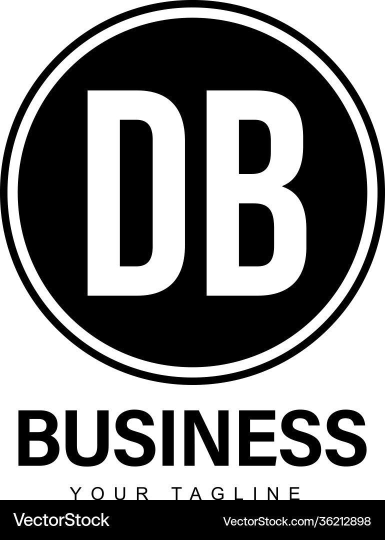 Db initial a logo design with abstract style Vector Image