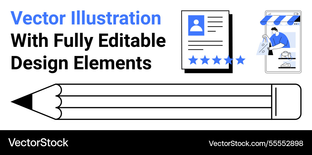Editable elements featuring profile rating Vector Image