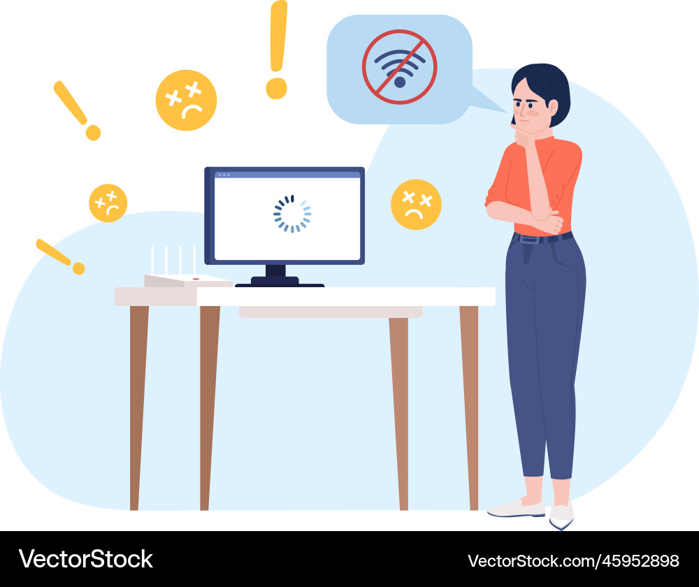 Getting disconnected from internet empty state Getting disconnected from internet empty state vector image