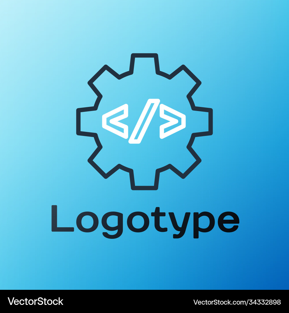 Line web design and front end development icon Line web design and front end development icon vector image