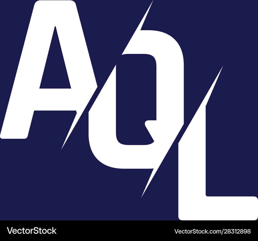 Monogram letters initial logo design aql vector image