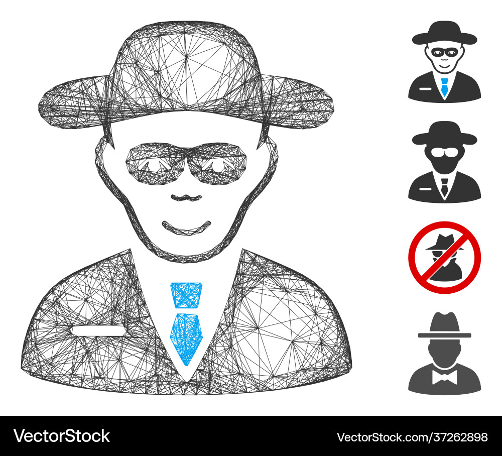 Net security agent mesh Net security agent mesh vector image