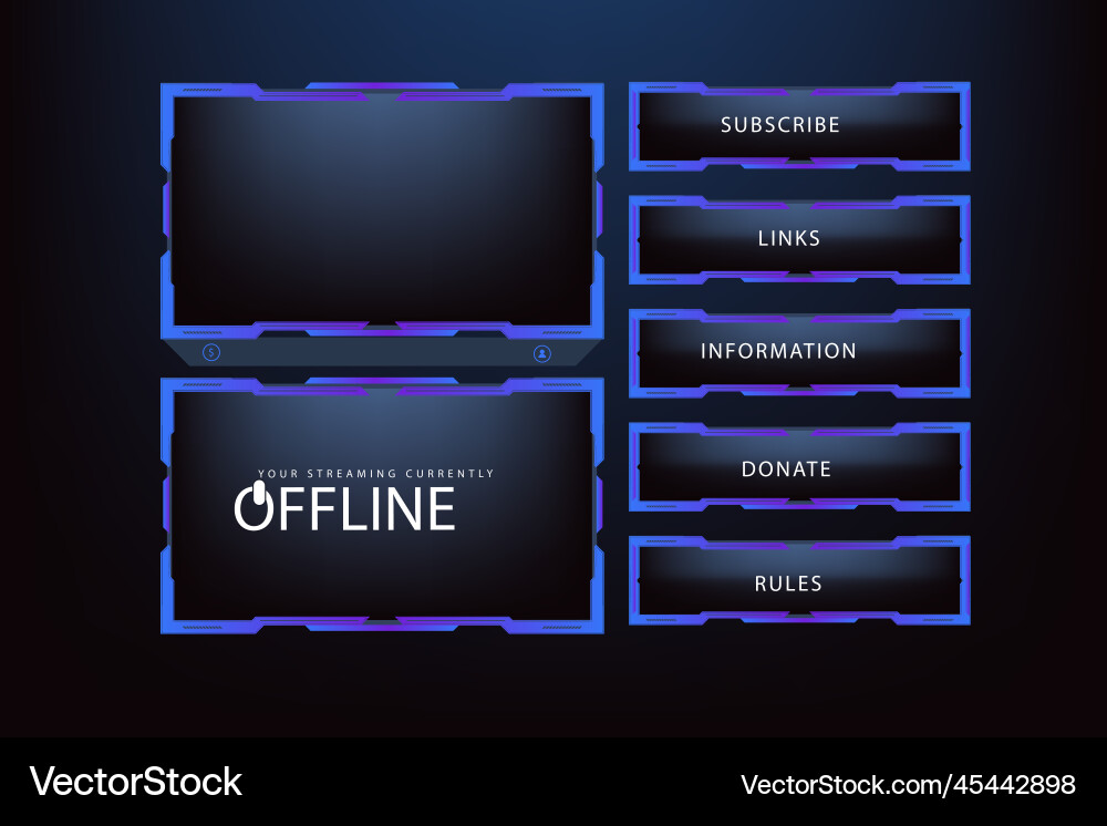 Online user interface design with dark blue color Vector Image