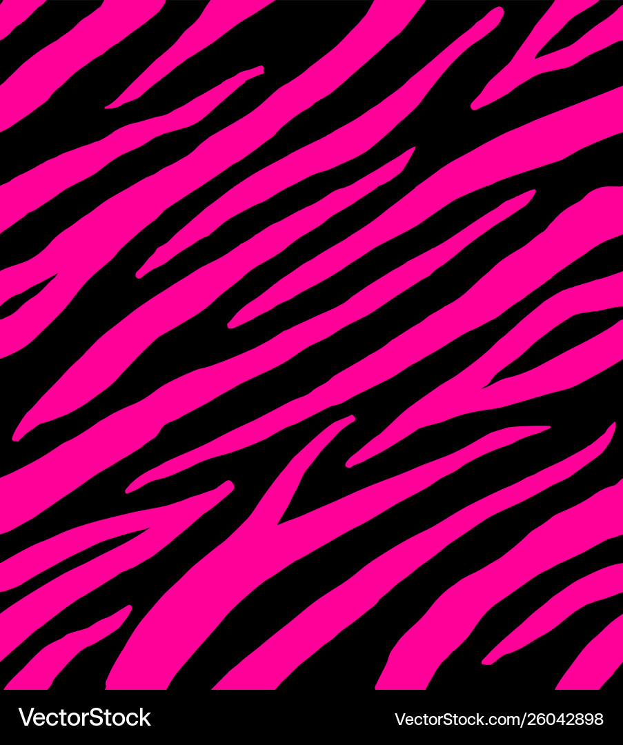 Seamless pattern zebra fur print on fuchsia Vector Image