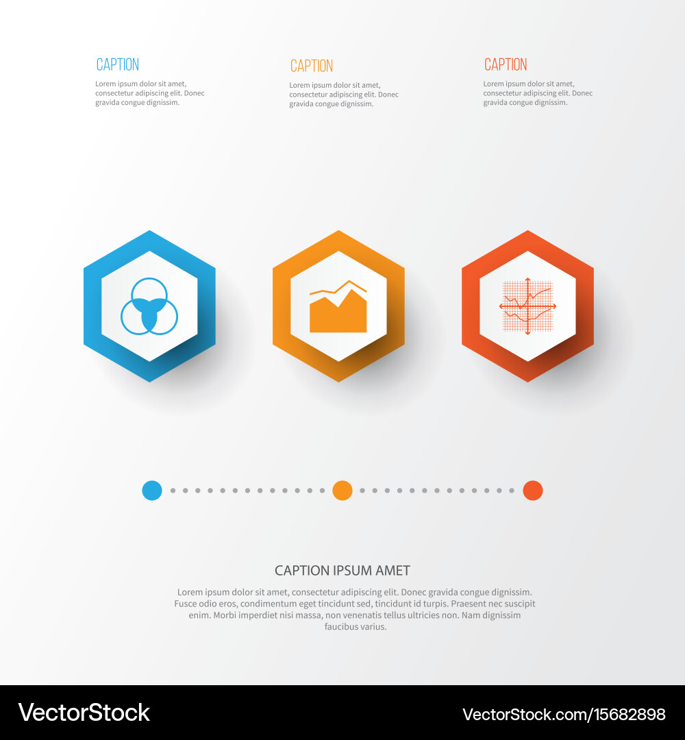 Set of graphs diagrams and statistics icons Vector Image