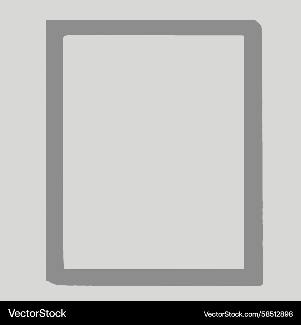 Simple Black Rectangular Frame Vector Image