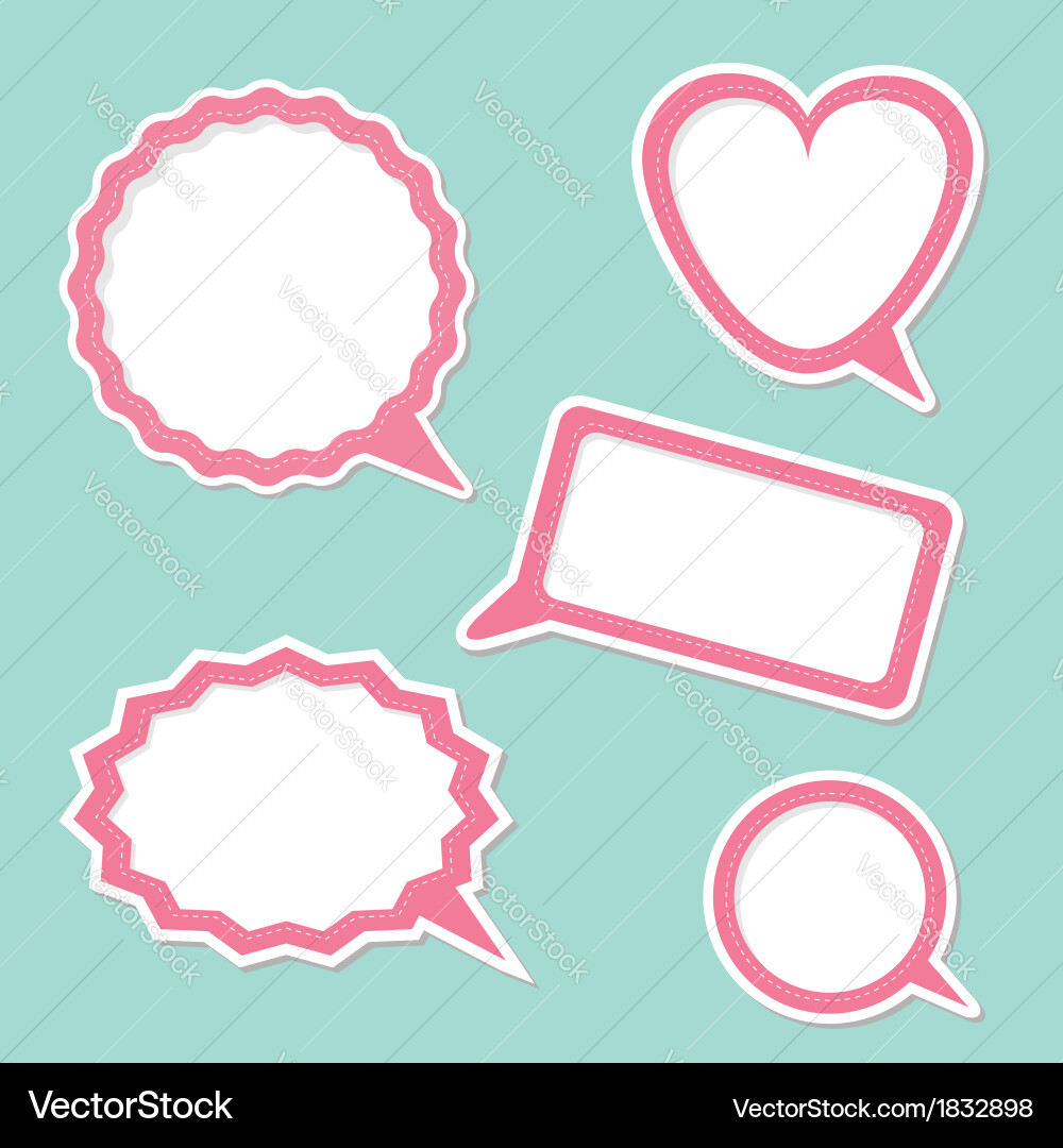 Speech bubble set design elements Vector Image