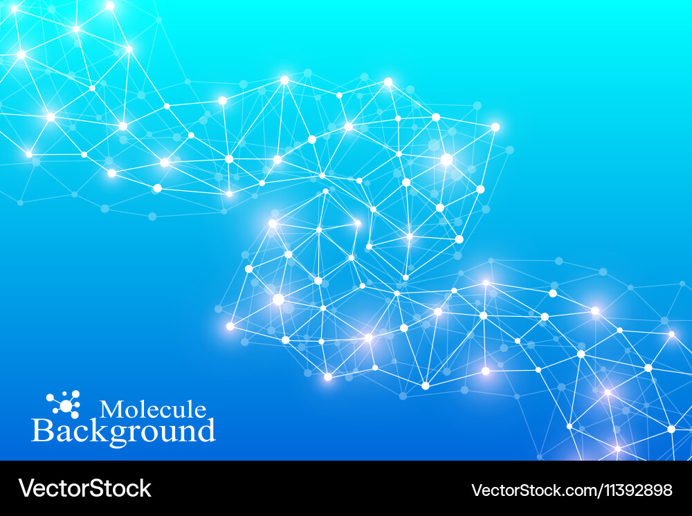 Structure molecule atom dna and communication Vector Image