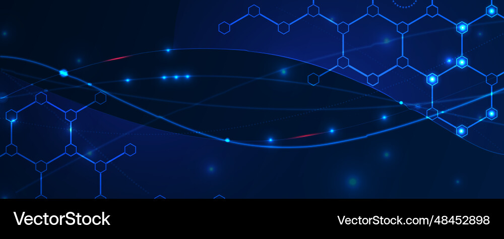 Technology banner design with hexagons abstract Technology banner design with hexagons abstract vector image