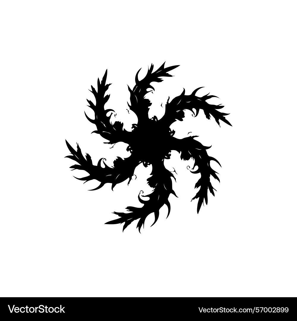Abstract black silhouette design with sharp edges Abstract black silhouette design with sharp edges vector image
