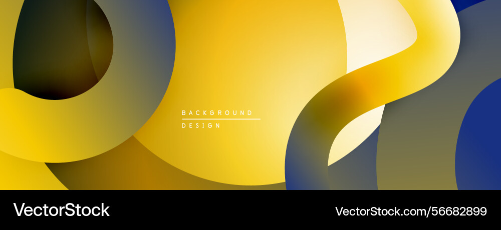 Abstract design features overlapping curved vector image