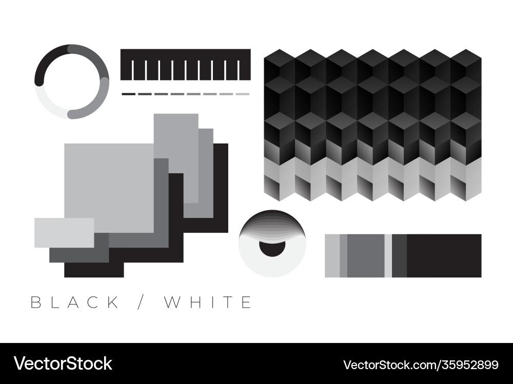 Abstract geometric shapes and objects collection Abstract geometric shapes and objects collection vector image